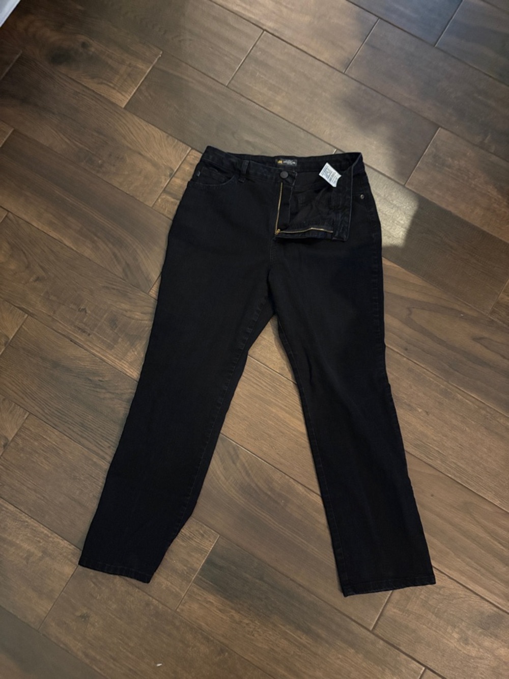 Black denim Straight-Leg Jeans
